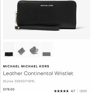 MICHAEL KORS Black Wristlet